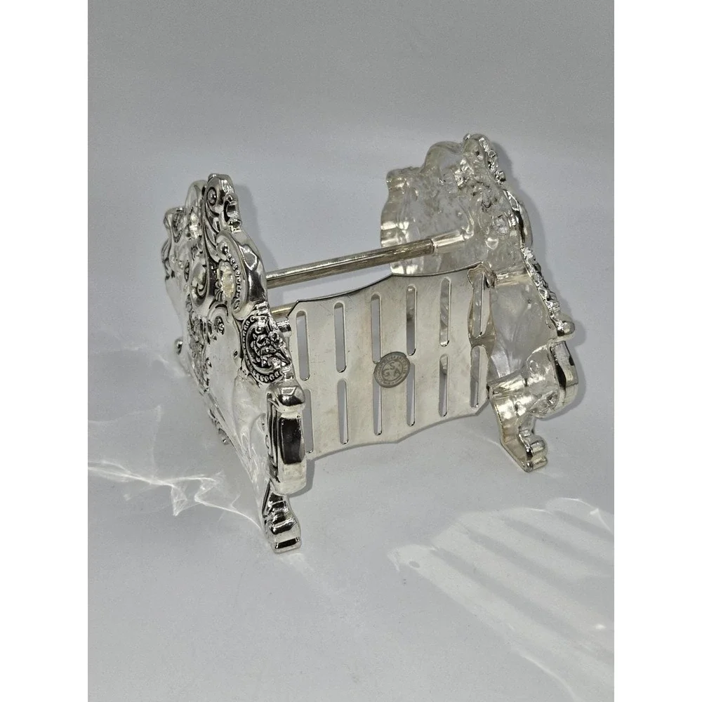 Godinger Silver Plate Ornate Baroque Knife Rest Holder Victorian Style‎